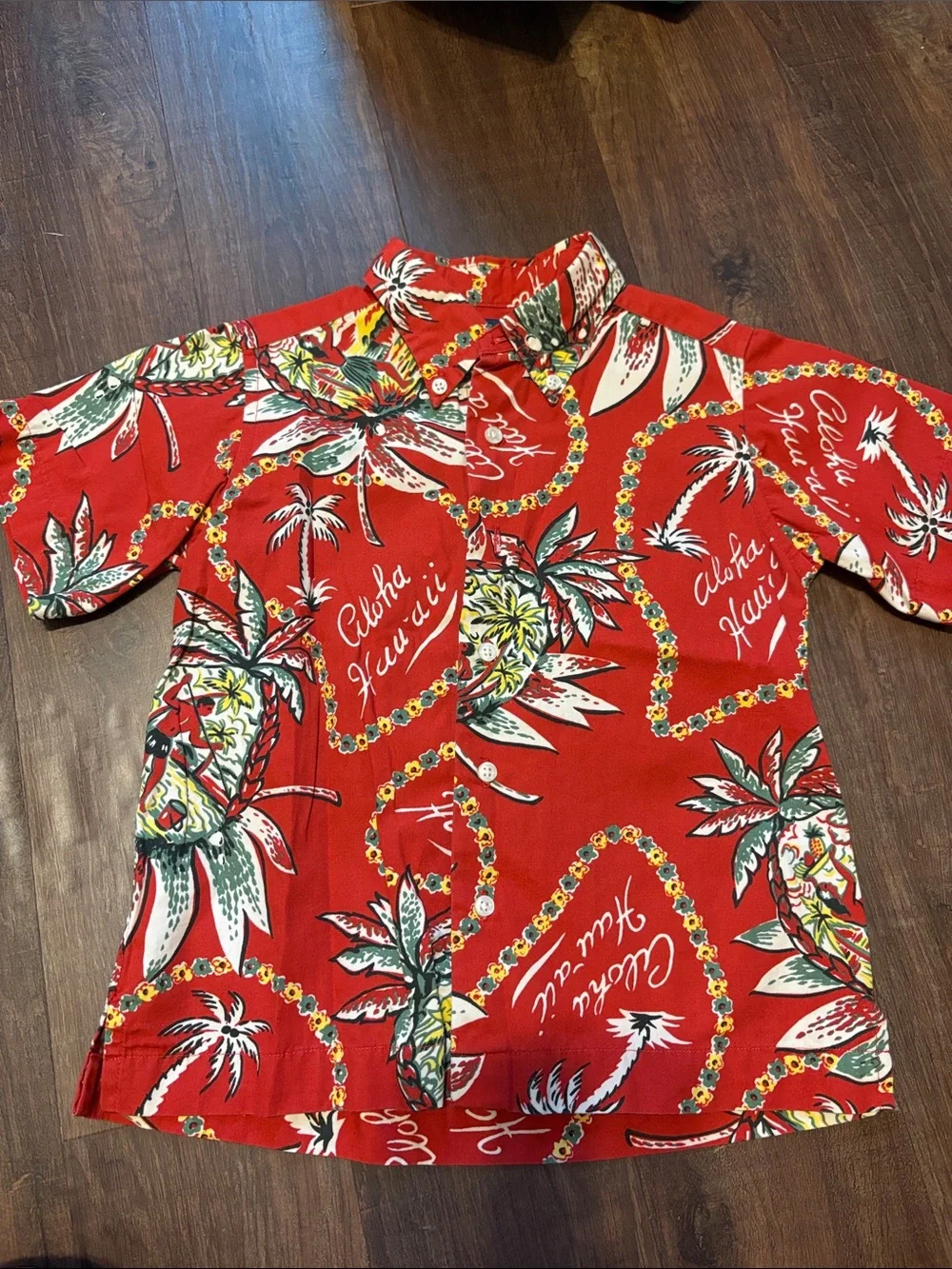 Ralph Lauren Red Floral Tropical Button-Up Shirt
